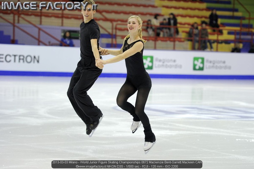 2013-03-03 Milano - World Junior Figure Skating Championships 0672 Mackenzie Bent-Garrett Mackeen CAN
